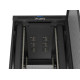 Szafa instalacyjna rack stojąca 19 cali 47U 800x1200 czarna drzwi perforowane LCD (flat pack) V2 