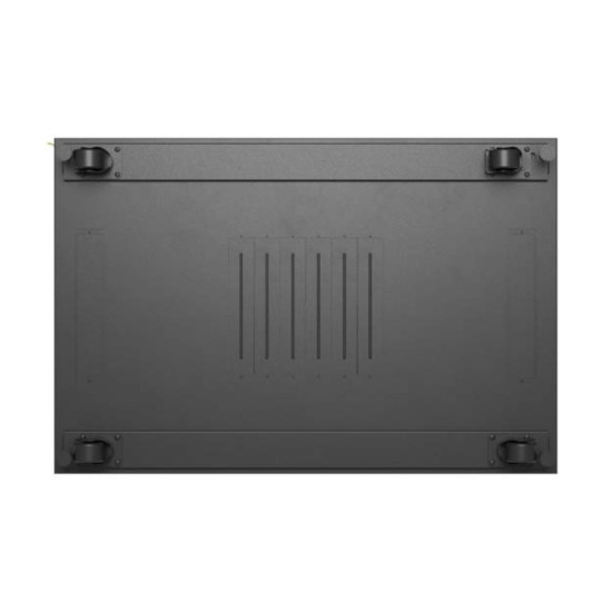 Szafa instalacyjna rack stojąca 19 cali 47U 800x1200 czarna drzwi perforowane LCD (flat pack) V2 