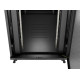 Szafa instalacyjna rack stojąca 19 cali 47U 800x1200 czarna drzwi perforowane LCD (flat pack) V2 