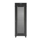Szafa instalacyjna rack stojąca 19 cali 47U 800x1200 czarna drzwi perforowane LCD (flat pack) V2 