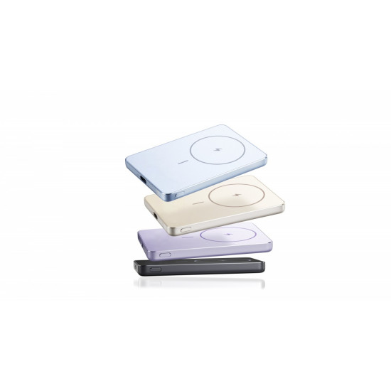 PowerBank Super Slim Magnetic 5000 niebieski