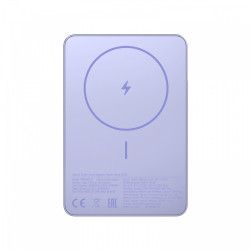 PowerBank Super Slim Magnetic 5000 fioletowy