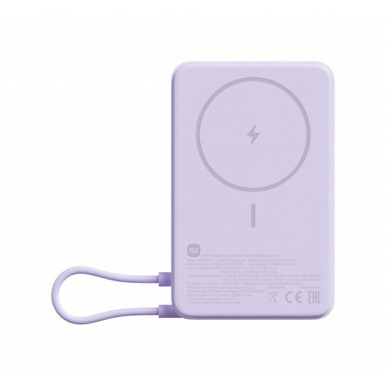 PowerBank Magnetic 10000 z podstawką fioletowy