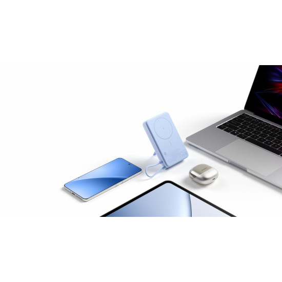 PowerBank Magnetic 10000 z podstawką fioletowy