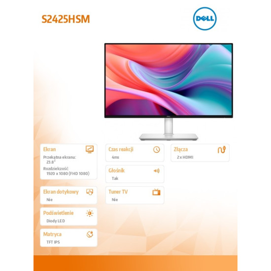 Monitor S2425HSM 23.8 cala LED IPS/1920x1080/2X HDMI/3Y