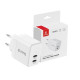 Ultra Compact GaN Ładowarka sieciowa 2x USB-C 35W PD 3.0 z PPS Biała