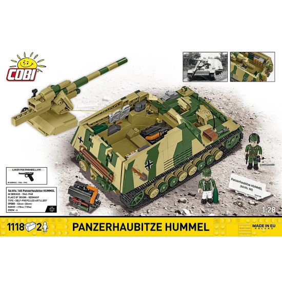 Klocki Panzehaubitze Hummel 1118 klocków