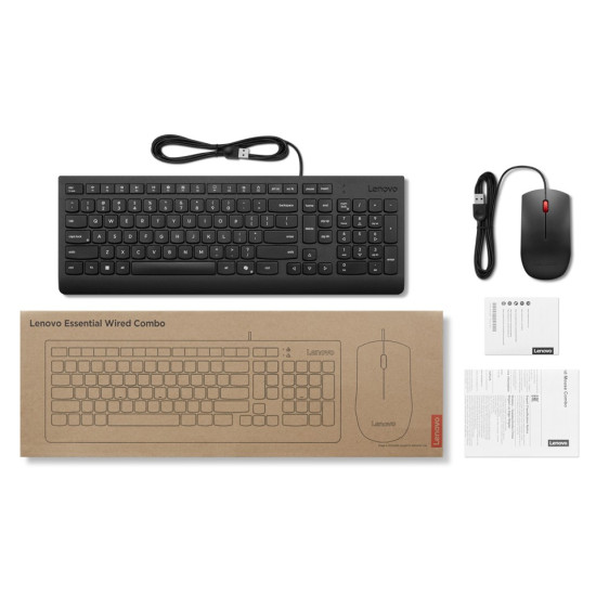 Klawiatura i mysz Essential Wired Combo 4X31R64400 