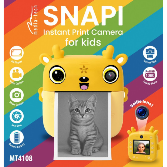 Cyfrowy aparat fotograficzny dla dzieci z drukarką termiczną SNAPI MT4108
