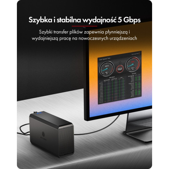 Obudowa IB-RD3720-CU3 RAID 2x2,5/3,5 SATA HDD 