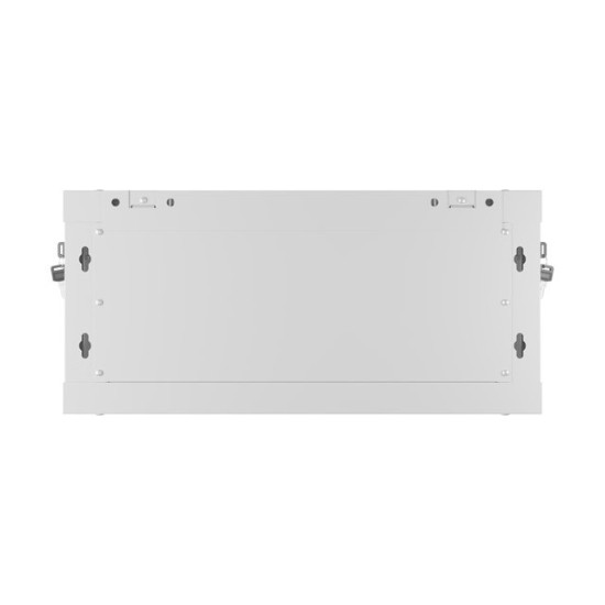 Szafa instalacyjna rack wisząca 19 cali 4U 600x450 drzwi perforowane (flat pack) szara