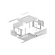 Szafa instalacyjna rack wisząca 19 cali 4U 600x450 drzwi perforowane (flat pack) szara