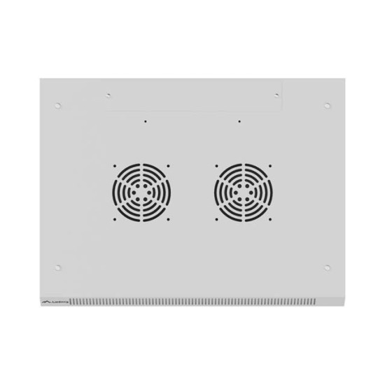 Szafa instalacyjna rack wisząca 19 cali 4U 600x450 drzwi perforowane (flat pack) szara