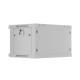 Szafa instalacyjna rack wisząca 19 cali 6U 600x450 drzwi perforowane (flat pack) szara