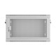 Szafa instalacyjna rack wisząca 19 cali 6U 600x450 drzwi perforowane (flat pack) szara