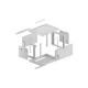 Szafa instalacyjna rack wisząca 19 cali 6U 600x450 drzwi perforowane (flat pack) szara