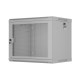 Szafa instalacyjna rack wisząca 19 cali 9U 600x450 drzwi perforowane (flat pack) szara