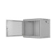 Szafa instalacyjna rack wisząca 19 cali 9U 600x450 drzwi perforowane (flat pack) szara
