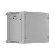 Szafa instalacyjna rack wisząca 19 cali 9U 600x450 drzwi perforowane (flat pack) szara