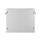 Szafa instalacyjna rack wisząca 19 cali 9U 600x450 drzwi perforowane (flat pack) szara
