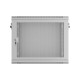 Szafa instalacyjna rack wisząca 19 cali 9U 600x450 drzwi perforowane (flat pack) szara