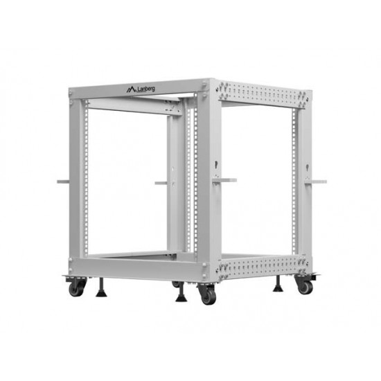 Stojak Open rack 19 cali 12U 600x600-1100 regulowany szary