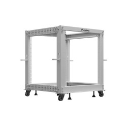 Stojak Open rack 19 cali 12U 600x600-1100 regulowany szary