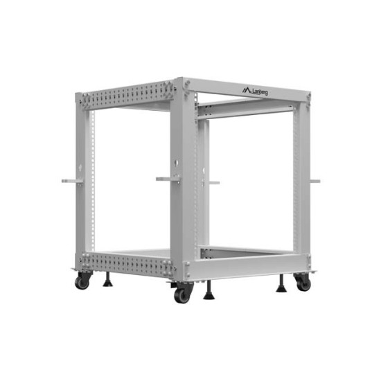 Stojak Open rack 19 cali 12U 600x600-1100 regulowany szary