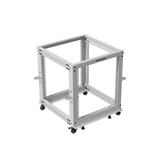 Stojak Open rack 19 cali 12U 600x600-1100 regulowany szary