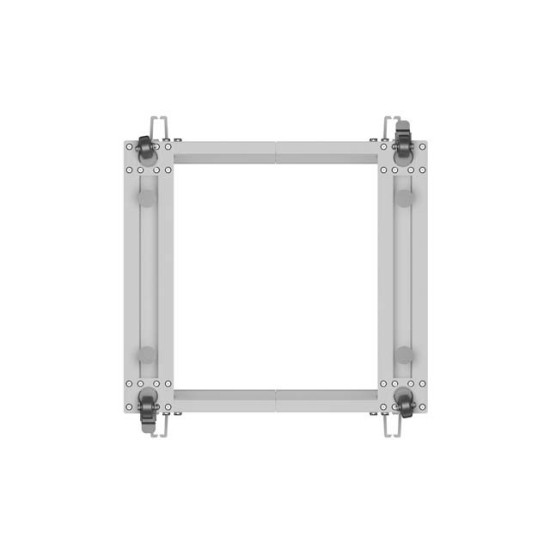 Stojak Open rack 19 cali 15U 600x600-1100 regulowany szary