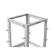 Stojak Open rack 19 cali 15U 600x600-1100 regulowany szary