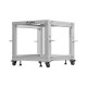 Stojak Open rack 19 cali 9U 600x600-1100 regulowany szary