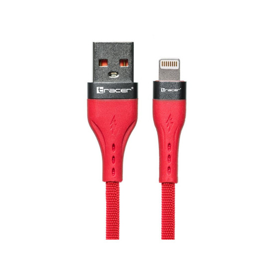 Kabel USB A - Lightning 1m Czerwony