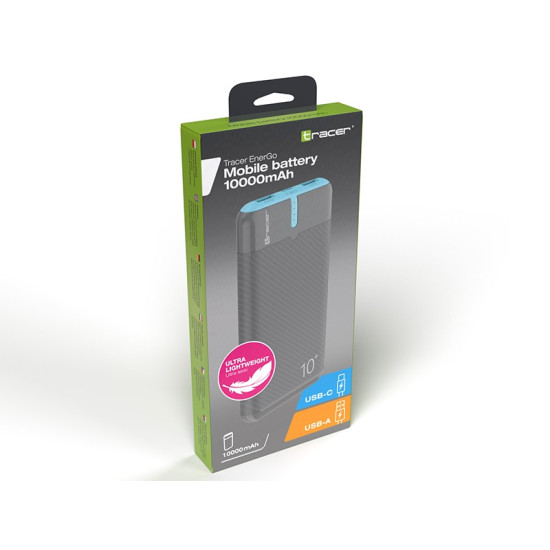 PowerBank EnerGo 10000mAh szaro-niebieski