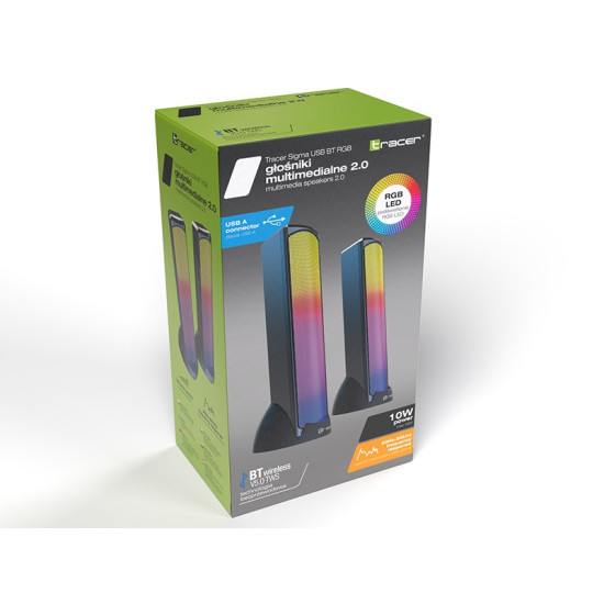 Głośnik Tracer 2.0 Sigma USB BT RGB 