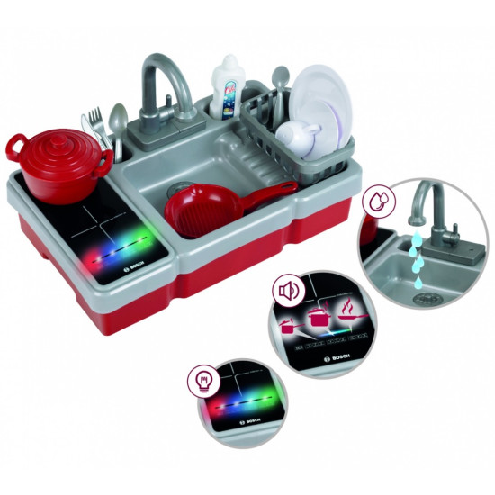 Zlewozmywak z funkcją lania wody i światłem