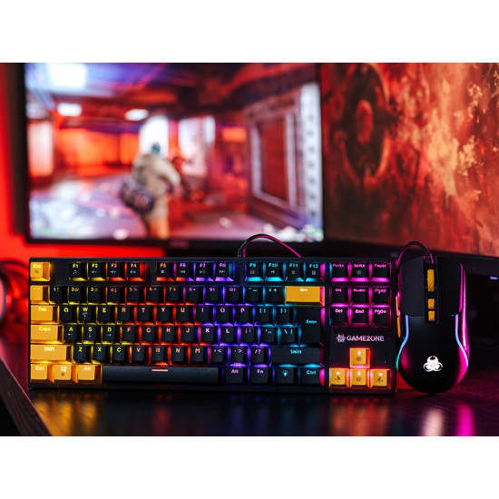 Zestaw mysz i klawiatura mechaniczna Gamezone Hornet87 USB
