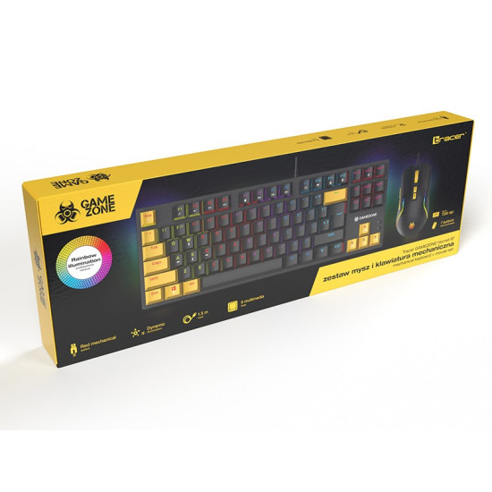 Zestaw mysz i klawiatura mechaniczna Gamezone Hornet87 USB