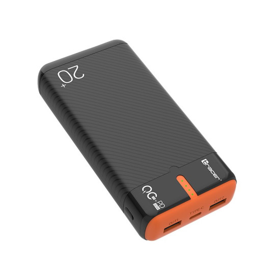 Power bank EnerGen 20000mAh PD+QC3.0 czarno-pomarańczowy