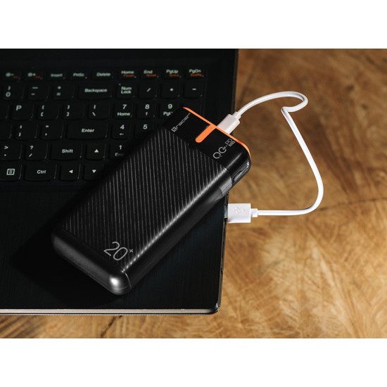 Power bank EnerGen 20000mAh PD+QC3.0 czarno-pomarańczowy