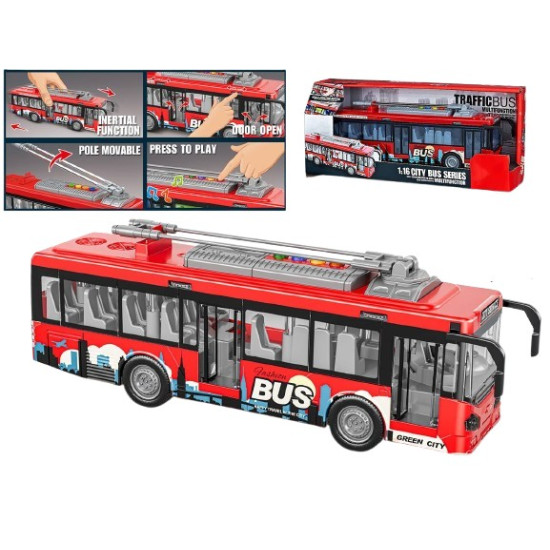 Autobus b/o światło, dźwięk, otwierane drzwi