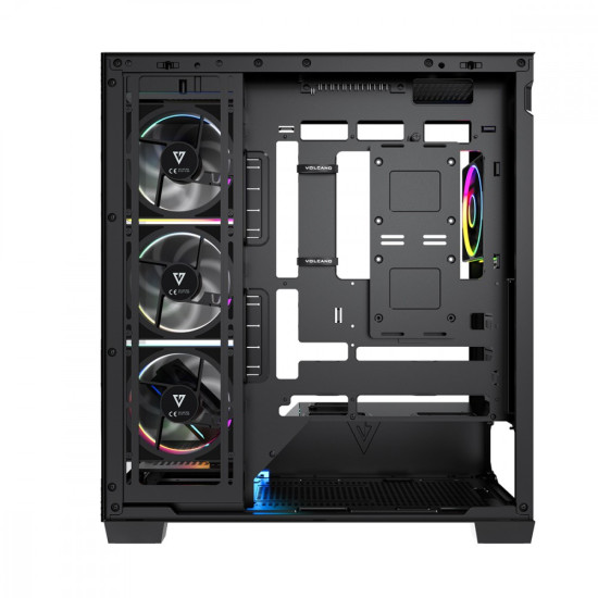 Obudowa PC VOLCANO STELLAR PLUS ARGB MIDI 5F Czarna