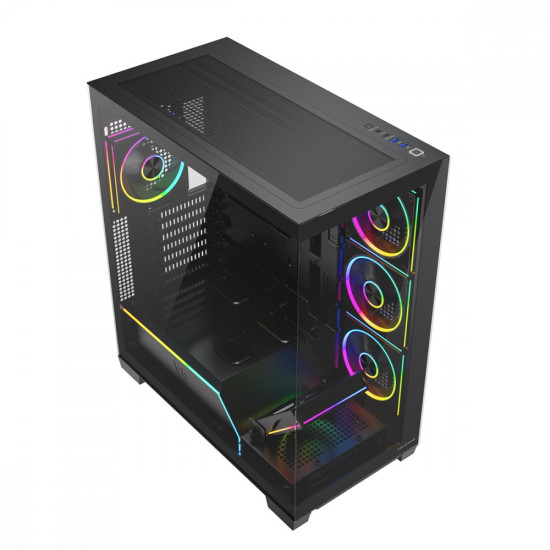 Obudowa PC VOLCANO STELLAR PLUS ARGB MIDI 5F Czarna