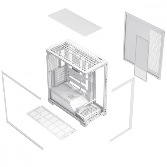 Obudowa PC VOLCANO STELLAR PLUS ARGB MIDI NF Biała 