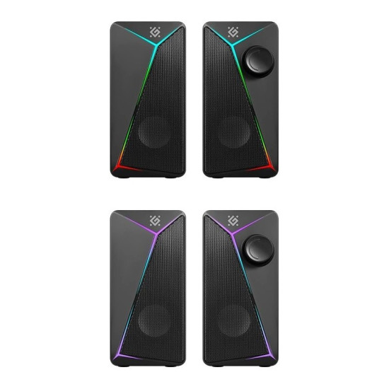 Głośniki komputerowe J5 2.0 6W LED USB Czarne 