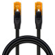Kabel patchcord UTP | kat.6 | 2 x RJ-45 | High speed 1Gb/s | Pozłacane styki | 10m | Czarny 