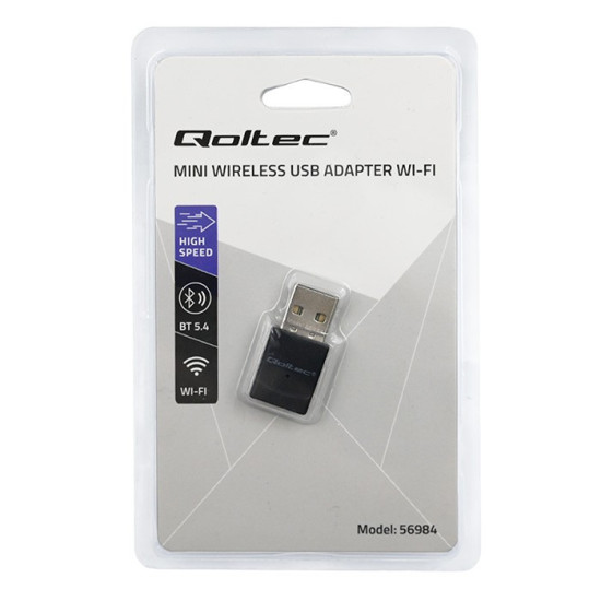 Bezprzewodowy mini Adapter Wi-Fi 6 | Standard AX | Bluetooth 5.4 | USB | 900Mbps 