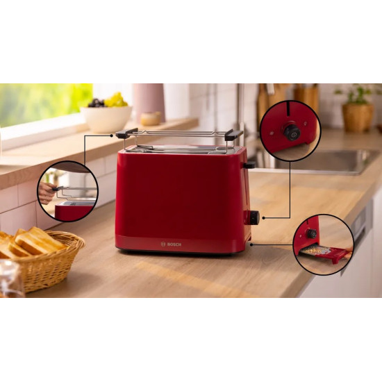 Toster MyMoment TAT3M124 czerwony