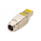 Wtyk modularny RJ45 kat.6A, PoE++, 10GbE, STP, ekranowany, beznarzędziowy, zakręcany, metalowy, AWG 22-27, linka/drut