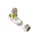 Wtyk modularny RJ45 kat.6A, PoE++, 10GbE, STP, ekranowany, beznarzędziowy, zakręcany, metalowy, AWG 22-27, linka/drut